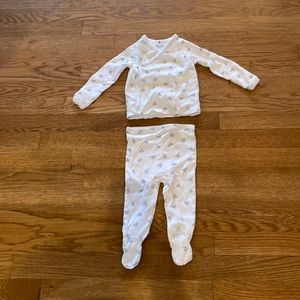 Baby boys 6 months Ralph Lauren two piece matching set. Footed